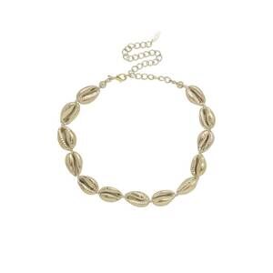 NEW ETTIKA women's cowrie shell necklace in gold